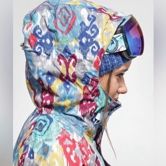 Burton Ski Jacket Snowboard Hooded DryRide Mountain Dew Print Limited Edition - Picture 4 of 11